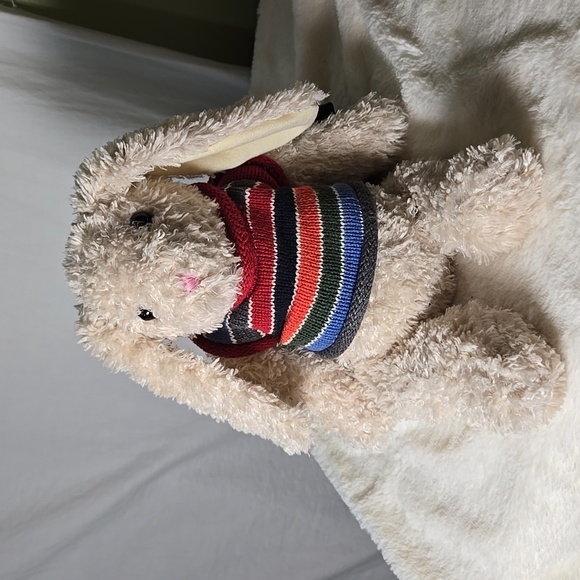Mary's Bears Other - Plush 13 Inch Bunny Rabbit With A Striped Sweater by Mary's Bears